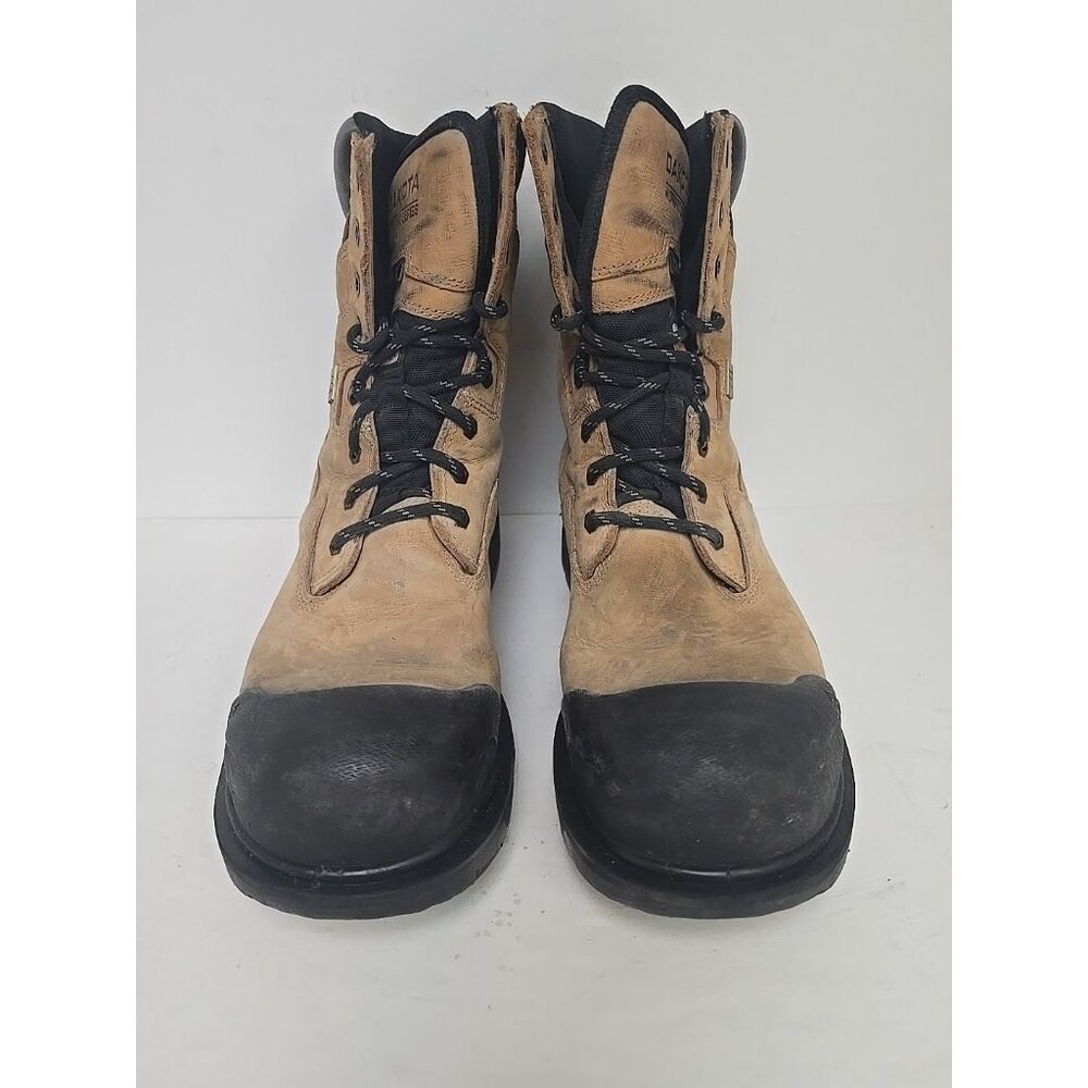 DAKOTA Men's 8" Steel Toe Steel Plate Quad Comfort Work Boots 8522 Wheat 12W - Picture 7 of 10